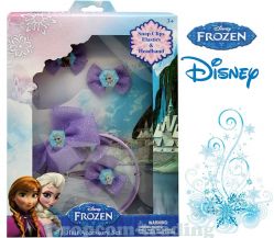 Zestaw do Włosów Opaska Spinki Gumki DISNEY Frozen Elsa